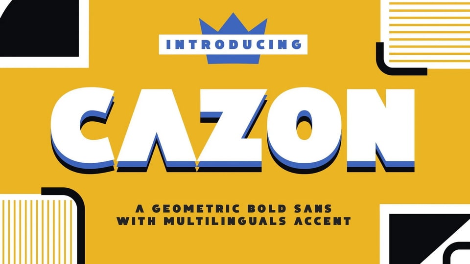 

Cazon: A Daring and Modern Geometric Sans Serif Font