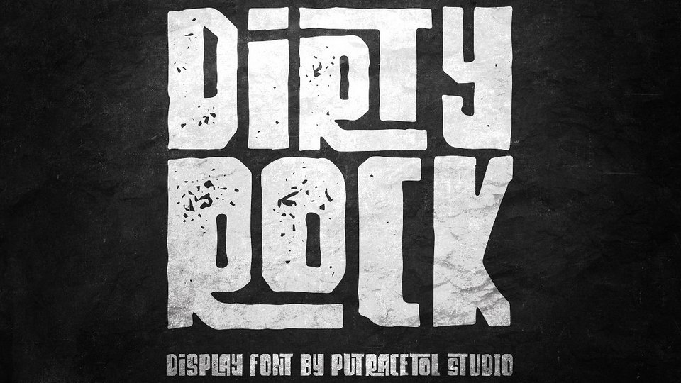 

Dirty Rock: A Bold and Edgy Font Perfect for Logos, Apparel, and More