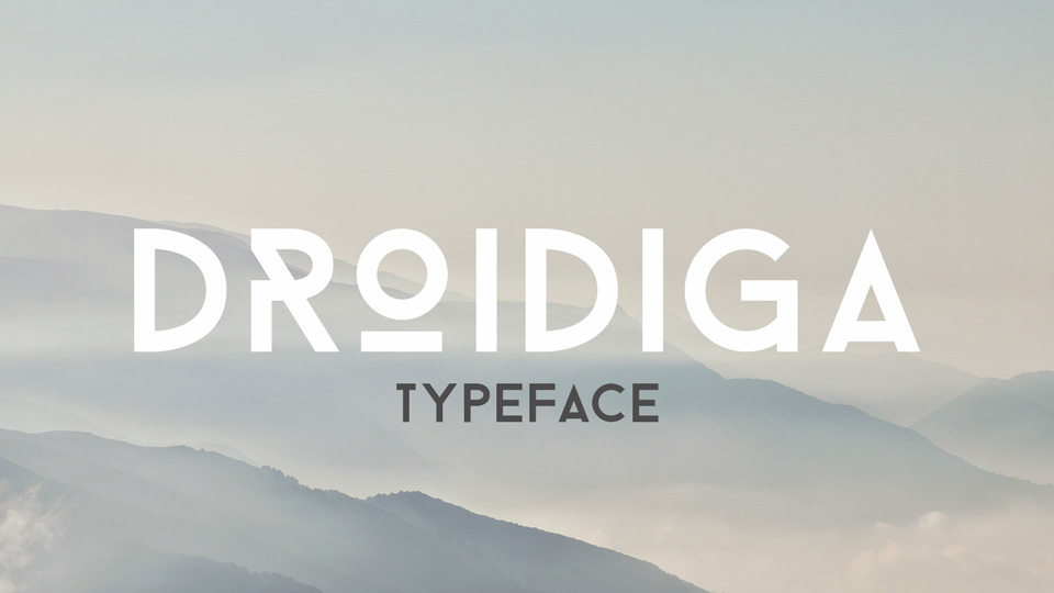 

Droidiga: A Creative and Engaging Geometric Font With a Hint of Retro Style