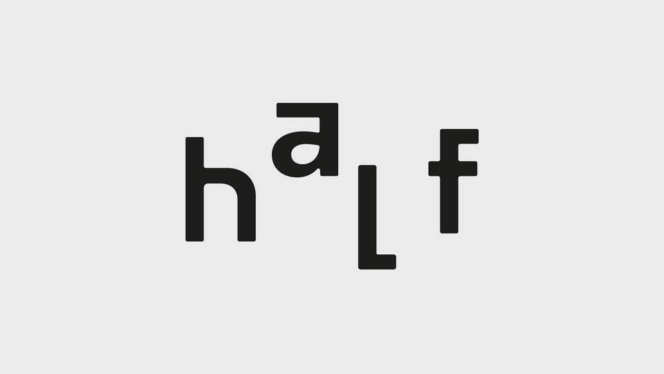

Half Typeface: A Modern and Creative Display Typeface