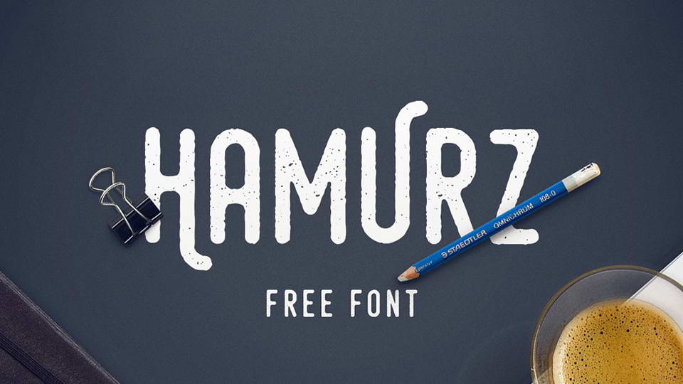 
Hanurz: A Vintage Inspired Display Font with Lowercase, Uppercase, Numerals, and Punctuation