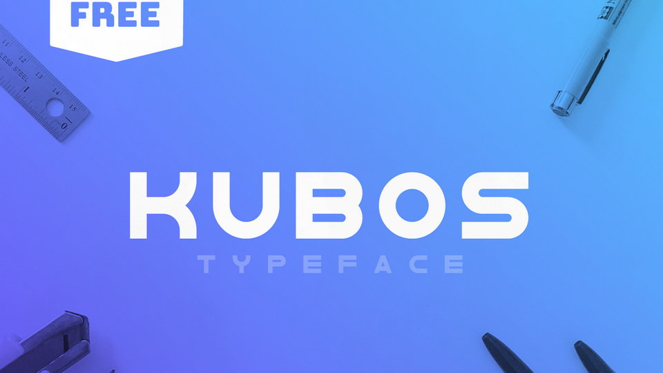 

Kubos: A Modern Geometric Sans Display Font Family