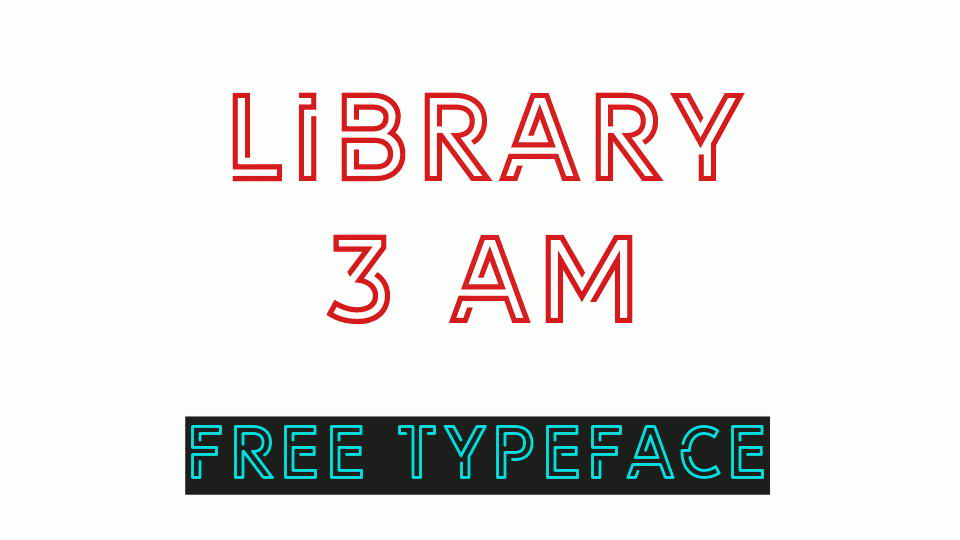 
Library 3 AM - Free Outlined Display Typeface