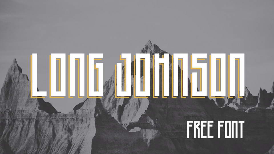 
Long Johnson Font: Uppercase Display Font for Logos, Headlines, Signages, Labels, Posters and Banners