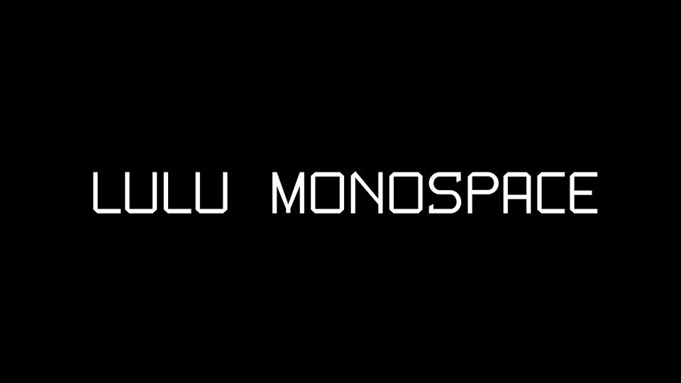 

Lulu Monospace - A Free Monospaced Font by Stelios Ypsilantis