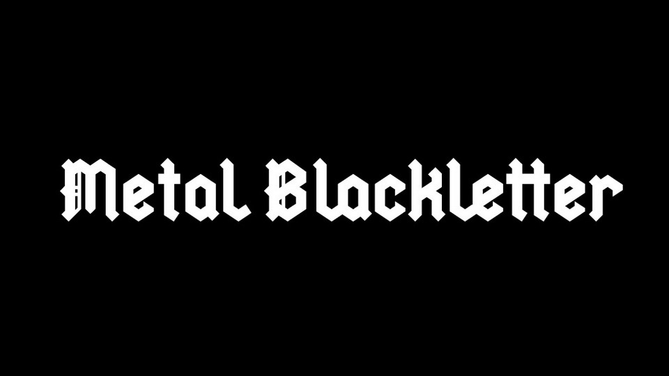 

Metal Blackletter: A Modern Geometric Blackletter Font for Bold, Eye-Catching Designs