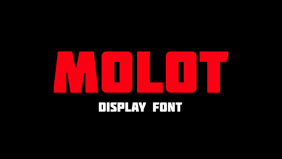 

Molot Font: An Exciting and Powerful Display Font With a Unique Personality