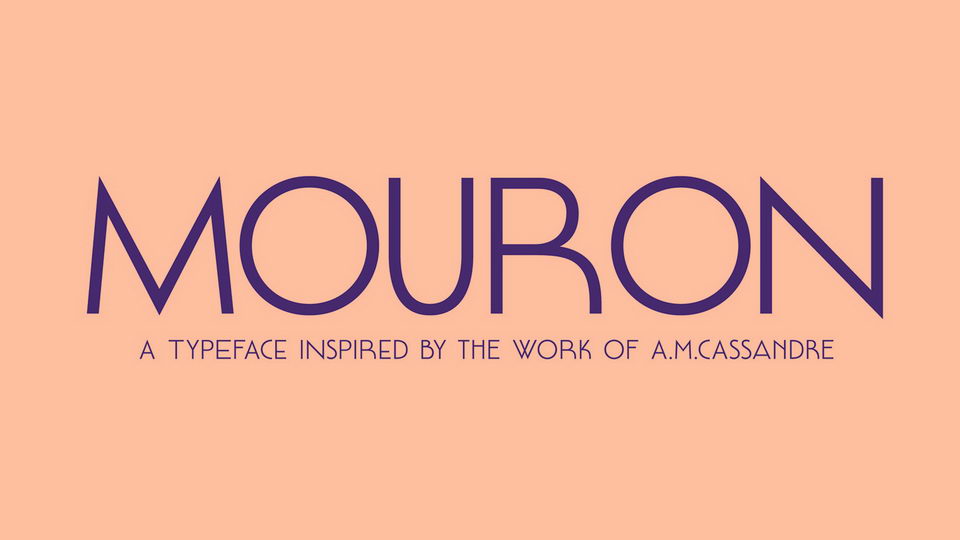  

Mouron: A Timeless Font Inspired by AM Cassandre's Art Deco Work
