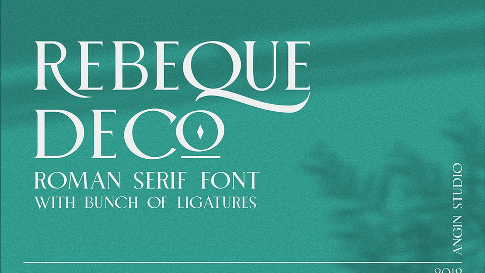 

Rebeque Deco: An Elegant Display Typeface with a Modern Twist of Art Deco Style
