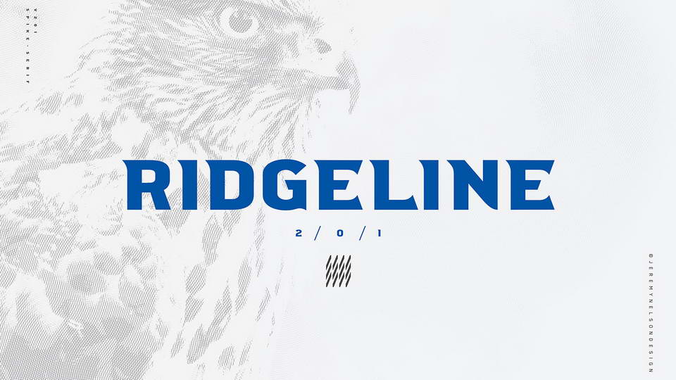 
Ridgeline 201: An Athletic Display Typeface Inspired by Speed, Agility, and Power