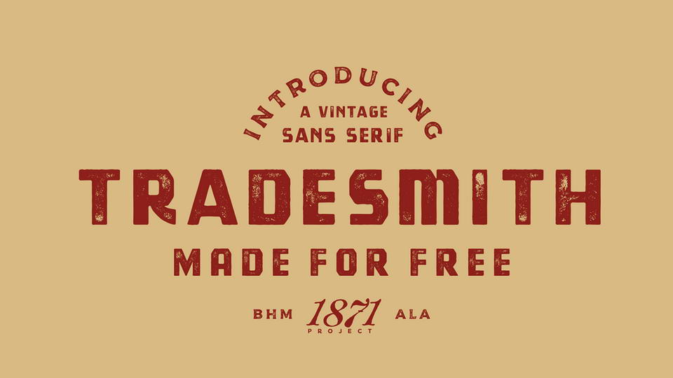 
Tradesmith Typeface: Perfect Balance of Vintage and Industrial