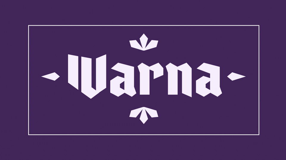 

Varna: A Modern Blackletter Typeface Inspired by Artist Viktor Antonov