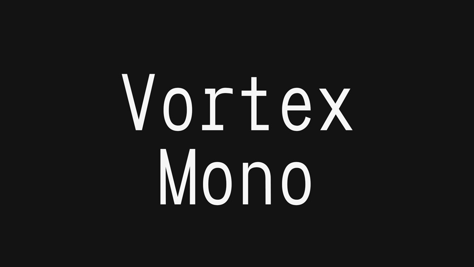 Vortex Mono sans serif font
