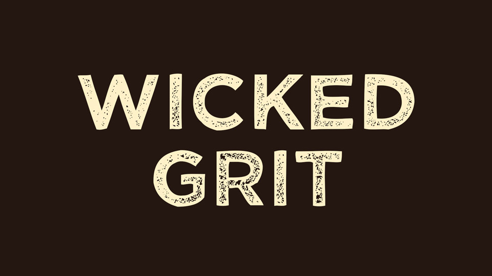 

Wicked Grit: A Unique Vintage Style Display Font
