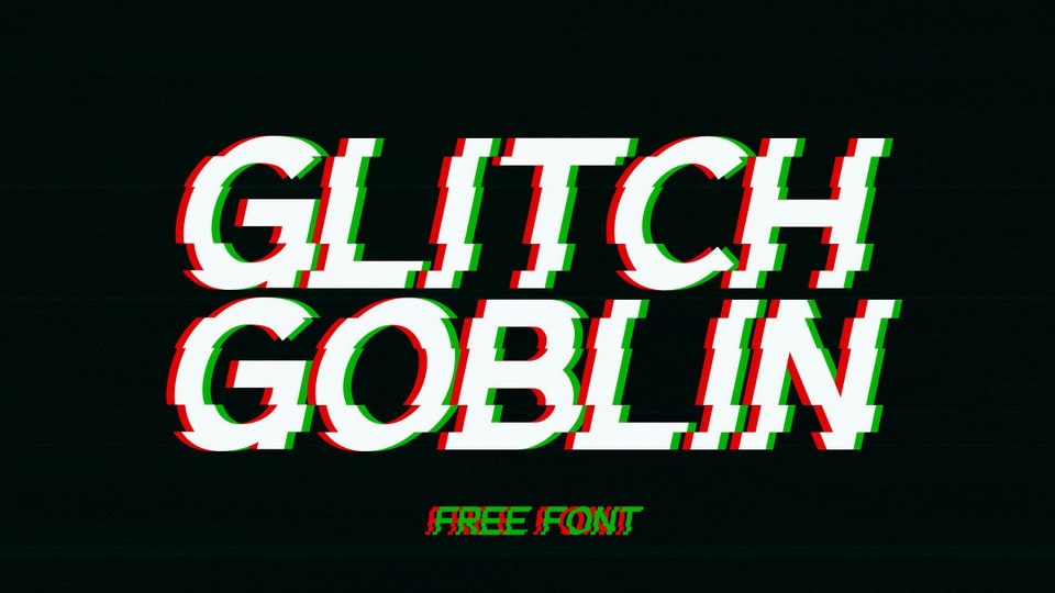  Glitch Goblin: A Unique Typeface with a Dynamic Digital Glitch Effect