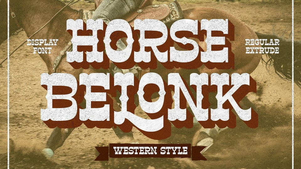 Horse Belonk: A Western-style Font with Strong and Bold Appearance