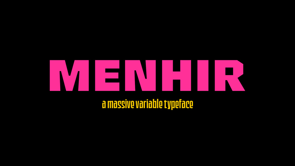 Menhir Typeface: A Brutalist Design Inspired by Primitive Stonework