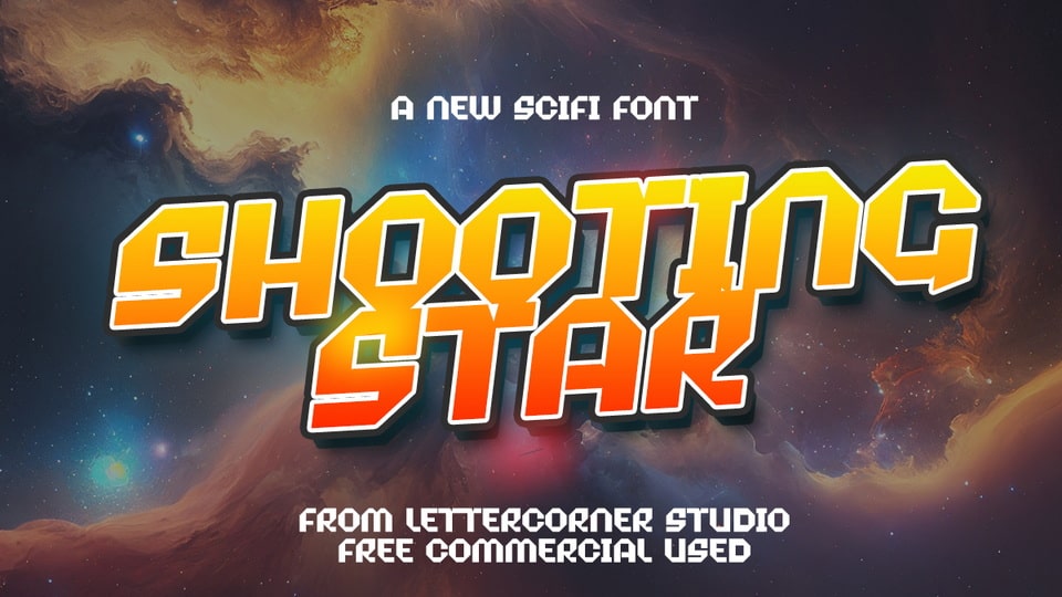  Shooting Star: A Unique Sci-Fi Typeface for Bold Designs