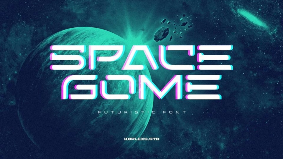  Space Gome: Futuristic Font for Modern and Technological Designs