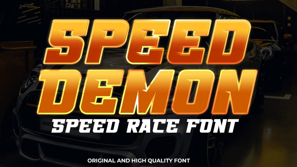 Speed Demon: Perfect Display Font for Your High-Energy Gaming Projects