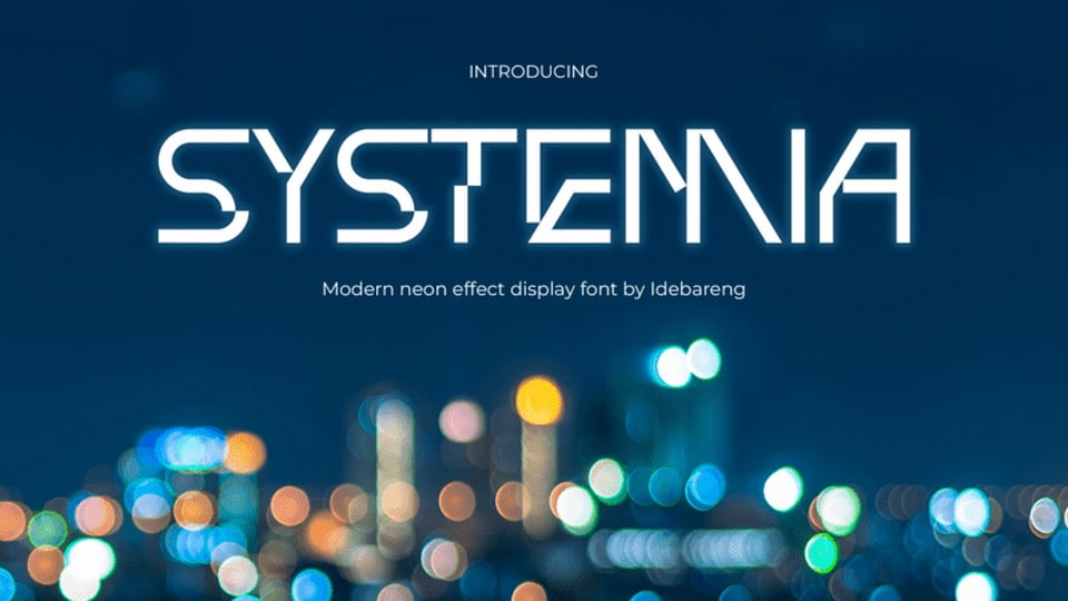 Meet SYSTEMIA: Futuristic Display Font with an Alluring Neon Effect