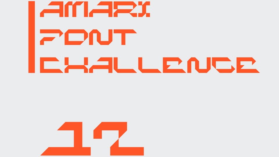 Amari Font 12/100: A Striking Geometric Display Font from the 100-Day Challenge