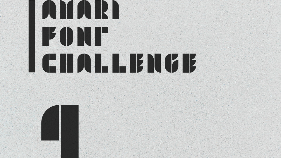 Amari Font 4/100: A Stunning Stencil Display Font Inspired by Geometric Shapes and Modules