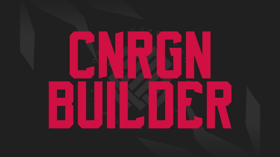 CNRGN Builder: A Bold and Strong Display Font for any Design