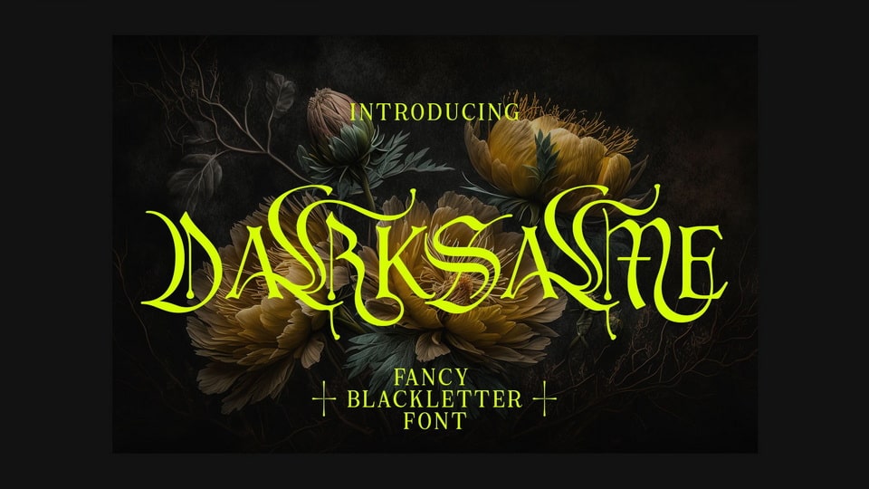 Dark Same Font: A Perfect Blend of Blackletter and Serif Characteristics for Sophisticated Design Projects