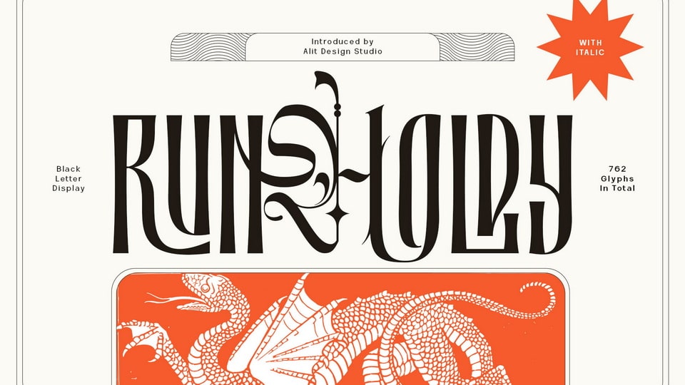  Runholdy: A Font With the Essence of Dark Beauty and Modernity