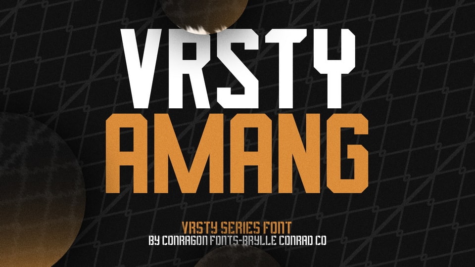 AMANG VRSTY: Blocky Display Font for Sporty Designs