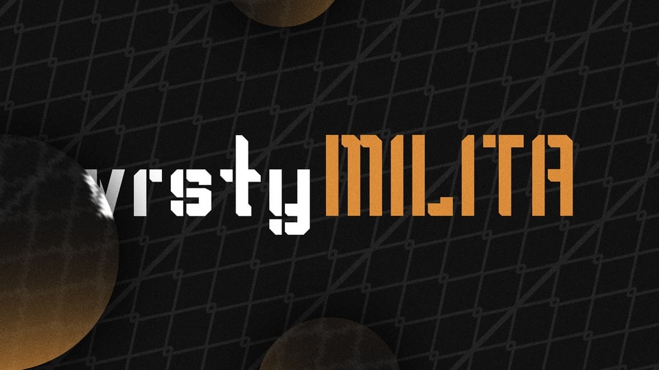VRSTY MILITA: A Bold Typeface Inspired by Military Typography for Strong Communication