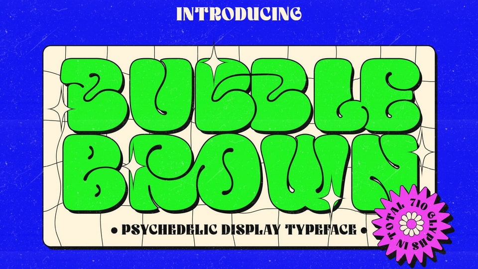 Add a Playful Twist to Your Designs with Bubble Brown Bubble Display Font