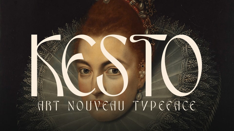 Kesto Typeface: Art Nouveau Inspiration for Nostalgic and Retro Designs