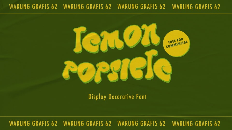 Lemon Popsicle: A Playful and Unconventional Display Font for Eye-Catching Designs