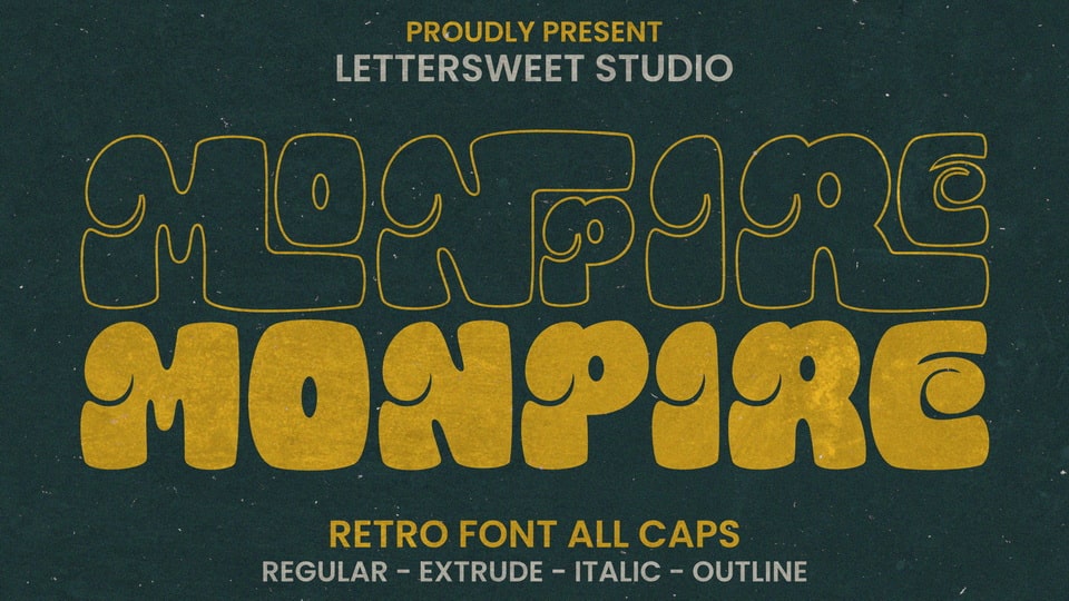 Monpire: A Bold and Distinctive Retro Font for Classic and Contemporary Designs