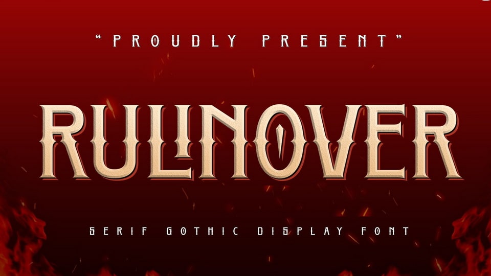 Rulinover: A Gothic Horror Font for Gaming and Film Typography