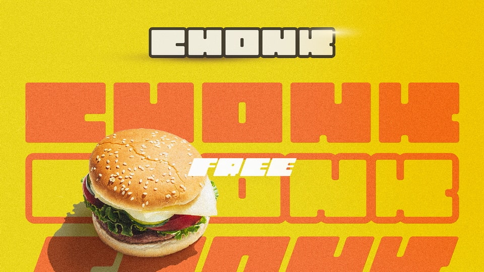 Chonk: A Bold and Attention-Grabbing Typeface with 4 Distinct Styles