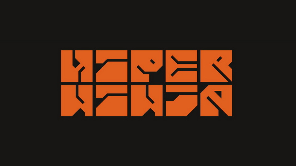 Hiper Ninja typeface: A striking design for trendy and futuristic inscriptions