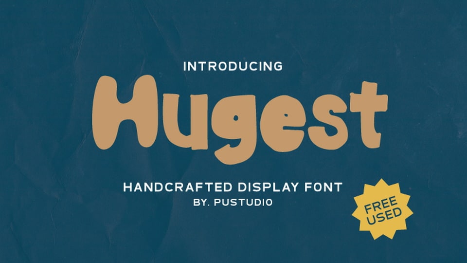 Experience the bold and unparalleled uniqueness of Hugest, a meticulously handcrafted font