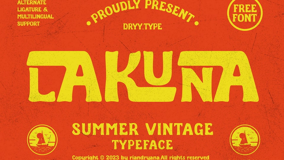 Lakuna: Beloved Summer Vintage Font with Nostalgic and Retro Vibes