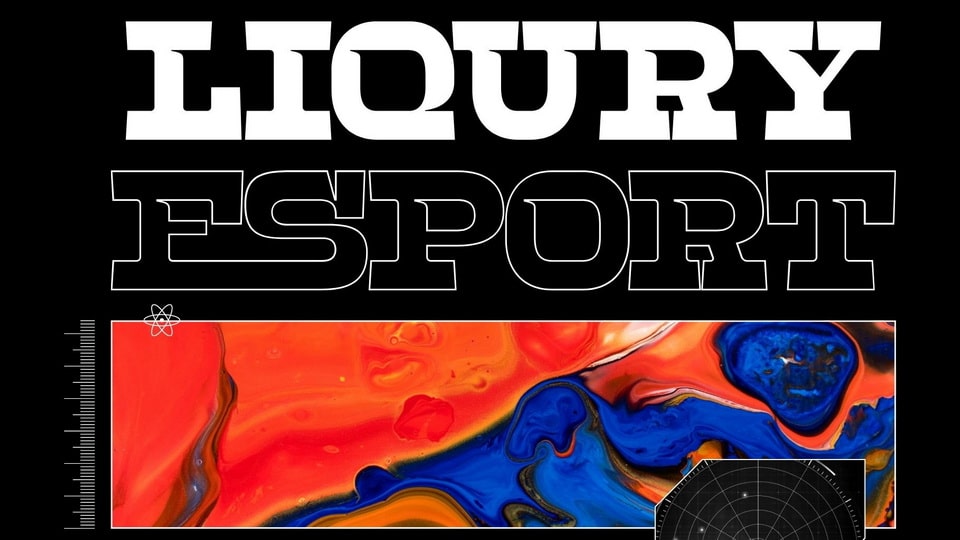  Liqury Esport: an Innovative Sports Techno Font for Futuristic and Polished Designs