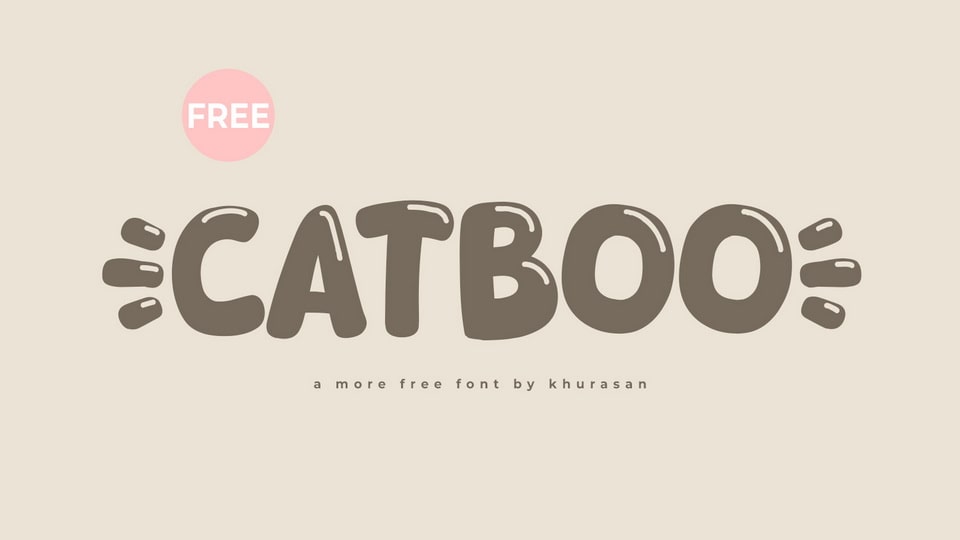Catboo: A Bold and Cute Handcrafted Cartoon Font