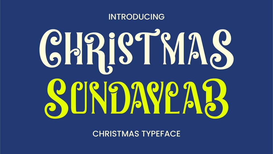 Christmas Sundaylab: A Festive and Classy Display Font