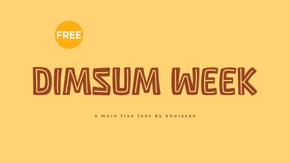 Dimsum Week - A Playful and Chunky Handcrafted Font