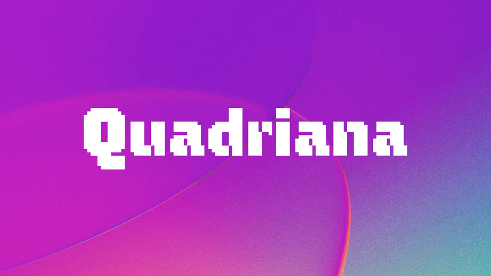 Quadriana: A Bold and Impactful Pixel Font with Retro Charm and Sophisticated Inktraps