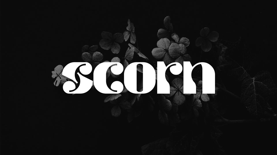 Scorn: A Decorative Font Blending Vintage and Modern Aesthetics