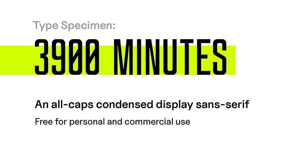 3900 Minutes: A Bold and Sophisticated Sans Serif Font