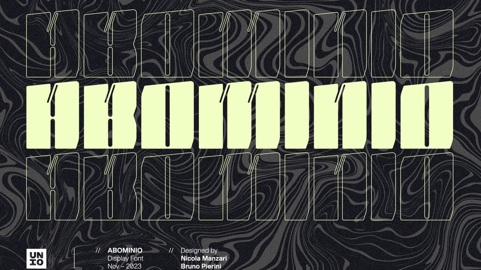 Abominio: A Captivating Display Typeface for Maximalist Design