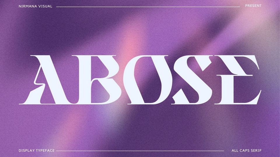Abose: A Modern & Sophisticated Serif Font